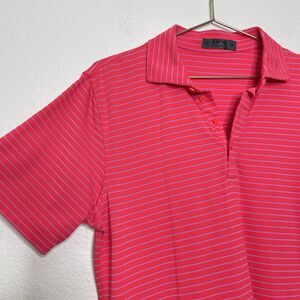 G/Fore Polo Shirt Mens Medium Jersey Stripe Stretch Performance Birdie